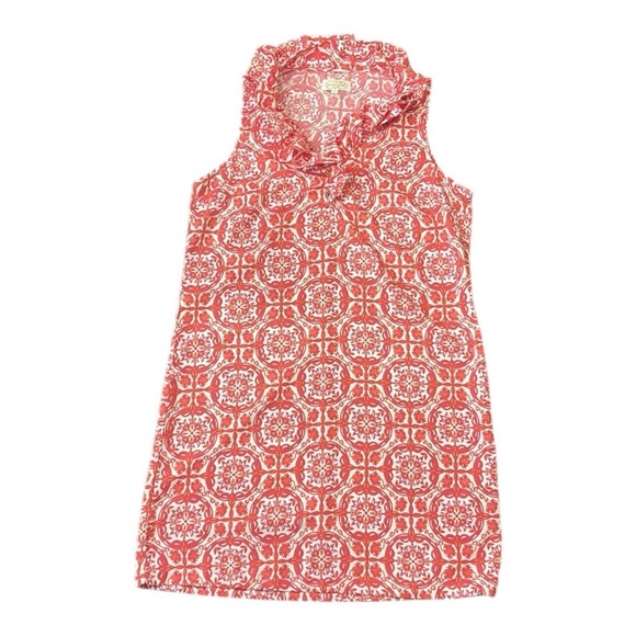 Mud Pie Pink Whitney Sleeveless Ruffle Neck Dress Size Small - Picture 6 of 10